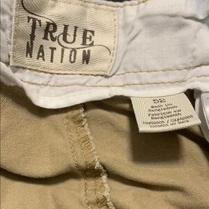 True Nation Khaki Cargo Shorts